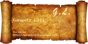 Gangetz Lili névjegykártya
